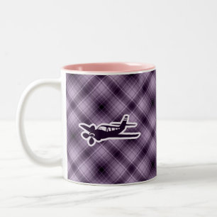 Tasse 2 Couleurs Avion pourpre