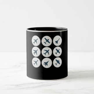Tasse 2 Couleurs Avion Volant Pilote Anniversaire Idée cadeau Homme