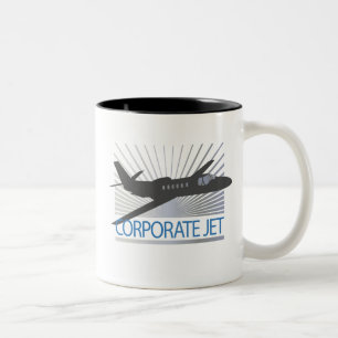 Tasse 2 Couleurs Avions à réaction d'entreprise