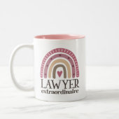 Tasse 2 Couleurs Avocat Amortissement Procureur Boho Arc-en-ciel (Gauche)