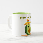 Tasse 2 Couleurs Avocat Cinco De Mayo (Devant gauche)