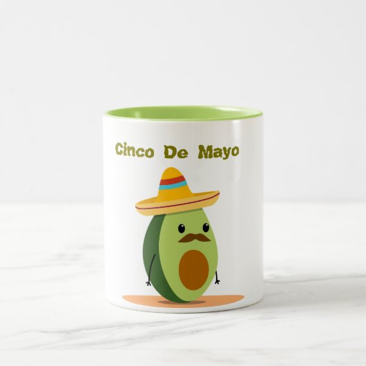 Tasse 2 Couleurs Avocat Cinco De Mayo (Centre)