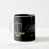 Tasse 2 Couleurs Avocat - noir et or (Devant gauche)