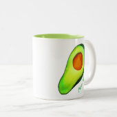 Tasse 2 Couleurs Avocat vert addict art mignon (Devant droit)