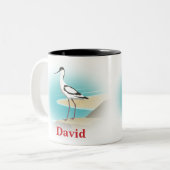 Tasse 2 Couleurs Avocette Pied Oiseau (Devant gauche)