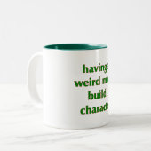 Tasse 2 Couleurs Avoir de maman étrange établit le caractère - (Devant gauche)