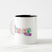 Tasse 2 Couleurs avril-imbécile-jour (Devant gauche)