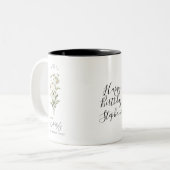 Tasse 2 Couleurs Avril Mois de naissance Fleur Faisy Anniversaire C (Devant gauche)