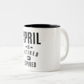 Tasse 2 Couleurs Avril Nom personnalisé (Devant droit)