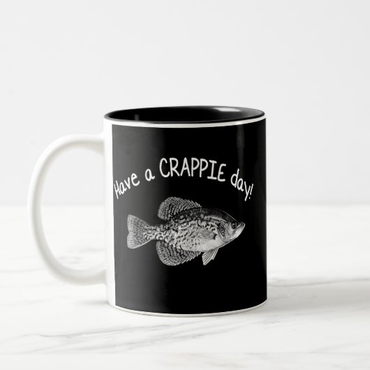 TASSE 2 COULEURS "AYEZ UNE PÊCHE DE CRAPET DE JOUR DE CRAPET" - (Gauche)