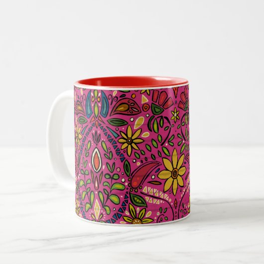 Tasse 2 Couleurs aziza rose (Devant gauche)