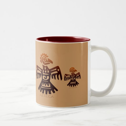 Tasse 2 Couleurs AZTEC ~ Esprit d'oiseaux (Droit)