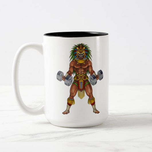 Tasse 2 Couleurs Aztec Warrior Weightlifting (Gauche)