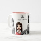 Tasse 2 Couleurs Azumanga - pensez différent ! (Devant gauche)