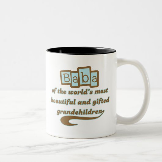 Tasse 2 Couleurs Baba des petits-enfants doués (Droit)