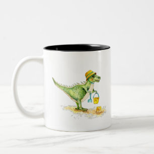 Tasse 2 Couleurs Baby Dinosaur T-Rex on the Beach