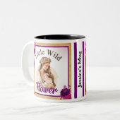 Tasse 2 Couleurs Baby shower de Boho pourpre (Devant gauche)