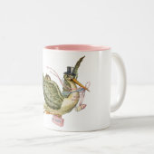 TASSE 2 COULEURS BABY SHOWER STORK (Devant droit)