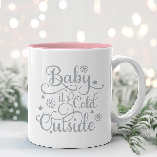 Tasse 2 Couleurs Baby Son Froid Hors Gris Script Holiday