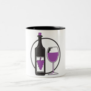 Tasse 2 Couleurs Bachelorette Parti vin rouge