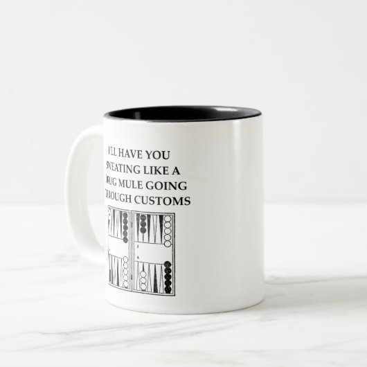 Tasse 2 Couleurs backgammon (Devant gauche)