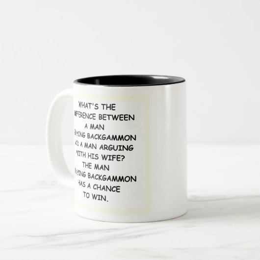TASSE 2 COULEURS BACKGAMMON (Devant gauche)