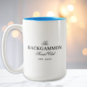 Tasse 2 Couleurs Backgammon Social Club Blanc
