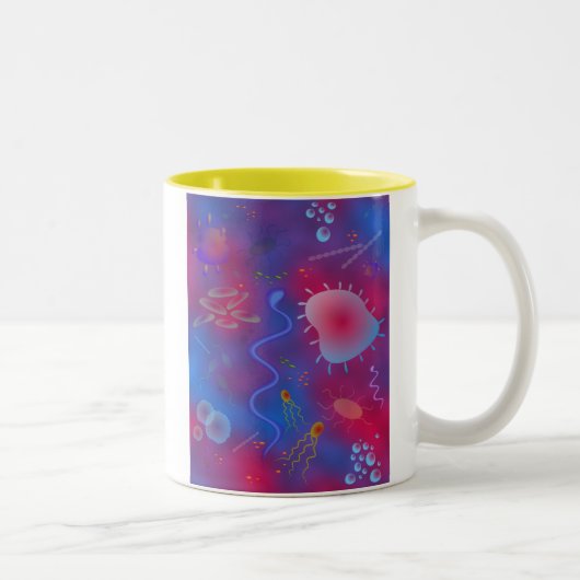 Tasse 2 Couleurs Bactéries (Droit)