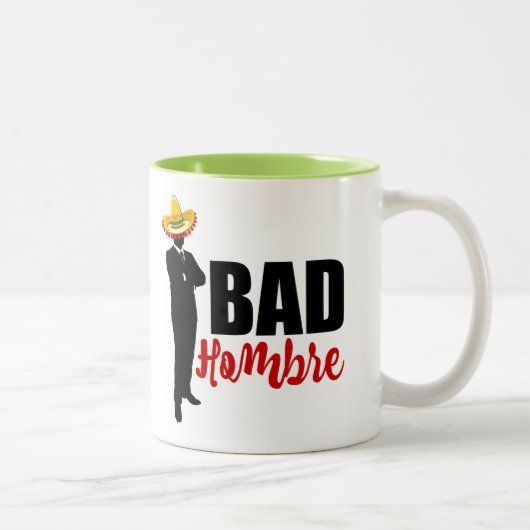 Tasse 2 Couleurs Bad Hombre Silhouette et Sombrero (Droit)