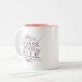 Tasse 2 Couleurs Badass Bell du sud (bannière) (Devant gauche)
