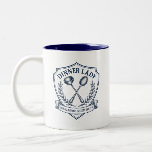 Tasse 2 Couleurs Badge de la Dame du Dîner Crête Vintage pour les R