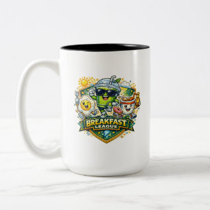 Tasse 2 Couleurs Badge de la Ligue du Petit Déjeuner