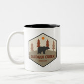 Tasse 2 Couleurs Badger Creek Wilderness Oregon Bear (Gauche)