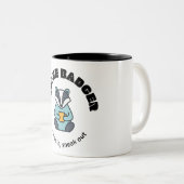 Tasse 2 Couleurs Badger de café (Devant droit)