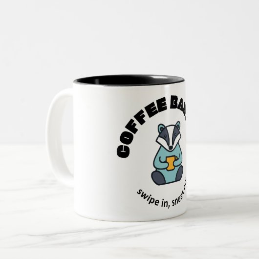 Tasse 2 Couleurs Badger de café (Devant gauche)