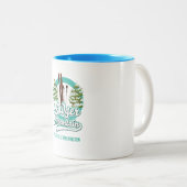 Tasse 2 Couleurs Badger Mountain Waterville Washington logo du ski (Devant droit)
