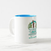 Tasse 2 Couleurs Badger Mountain Waterville Washington logo du ski (Devant gauche)