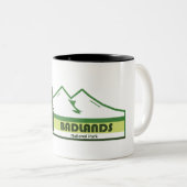 Tasse 2 Couleurs Badlands National Park Green Stripes (Devant droit)