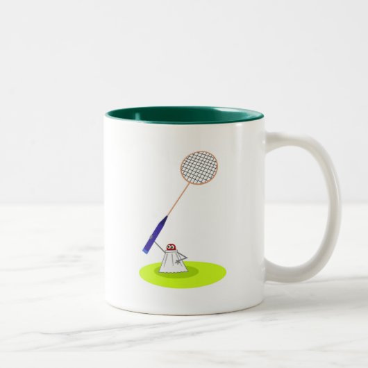 Tasse 2 Couleurs Badminton (Droit)