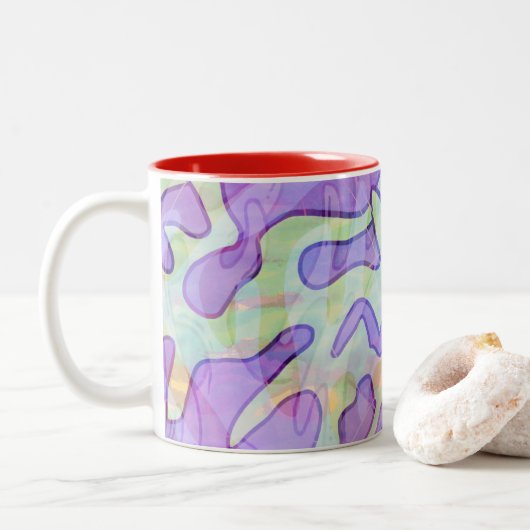 Tasse 2 Couleurs Bagues fantômes (Avec donut)
