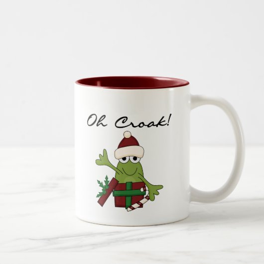 Tasse 2 Couleurs Bah Humbug Frog T-shirts et cadeaux de Noël (Droit)