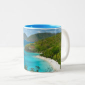 Tasse 2 Couleurs Baie de tronc, St John USVI (Devant droit)