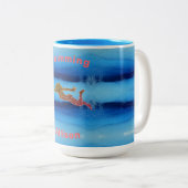 Tasse 2 Couleurs Baignade Sous L'Eau Nager Étincelant (Devant droit)