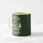 Tasse 2 Couleurs Baigneuse de forêt cubiste (Devant gauche)