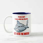 Tasse 2 Couleurs Bain avec les requins (Gauche)