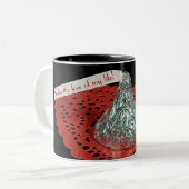 Tasse 2 Couleurs Baiser de bonbons avec message d'amour (Devant gauche)