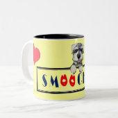 Tasse 2 Couleurs Baisers de chien (Devant gauche)