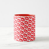 Tasse 2 Couleurs baisers en rouge (Centre)