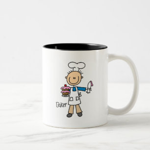 Tasse 2 Couleurs Baker Avec Gâteau