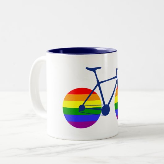 Tasse 2 Couleurs Balade En Vélo Pride (Devant gauche)